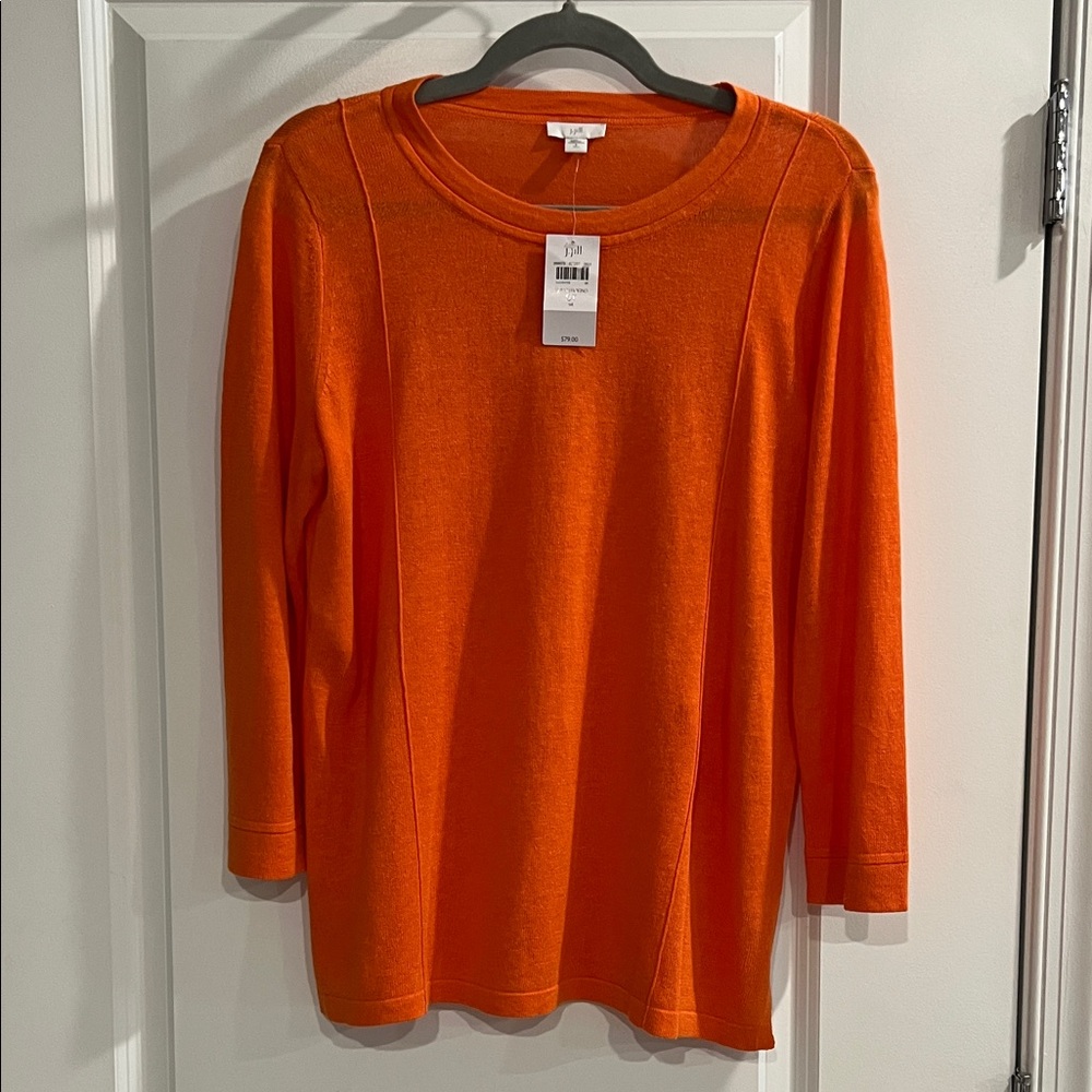J. Jill Vibrant Orange Long Sleeve Top